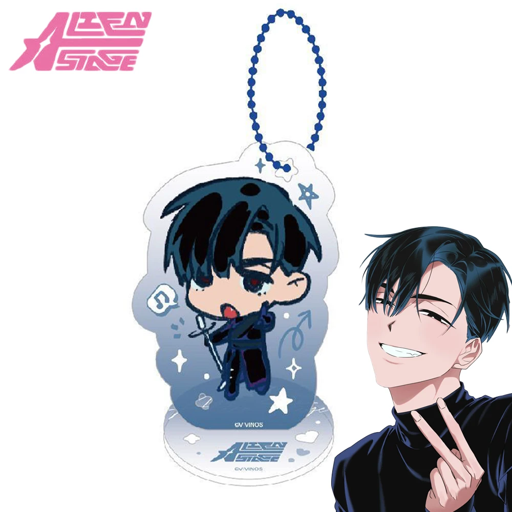 Anime Alien Stage Ivan Cosplay Acrylic Stand Keychain Pendant Q Version Figure Key Ring Standing Desk Decoration Accesorios