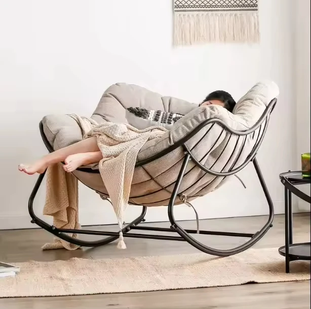 Hot Sale Outdoor Modern Living Room Rocking Chair Relaxing Lounge Recliner Leisure Rocking Chair for Adult Home Use Furniture