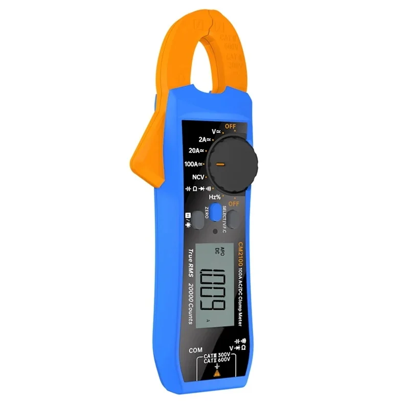 CM2100B CM2100 Non-contact Digital Clamp Meter 100Amp 600V True RMS VFC Diode Multimeter Smart AC/DC 20000 Count Ammeter Voltage