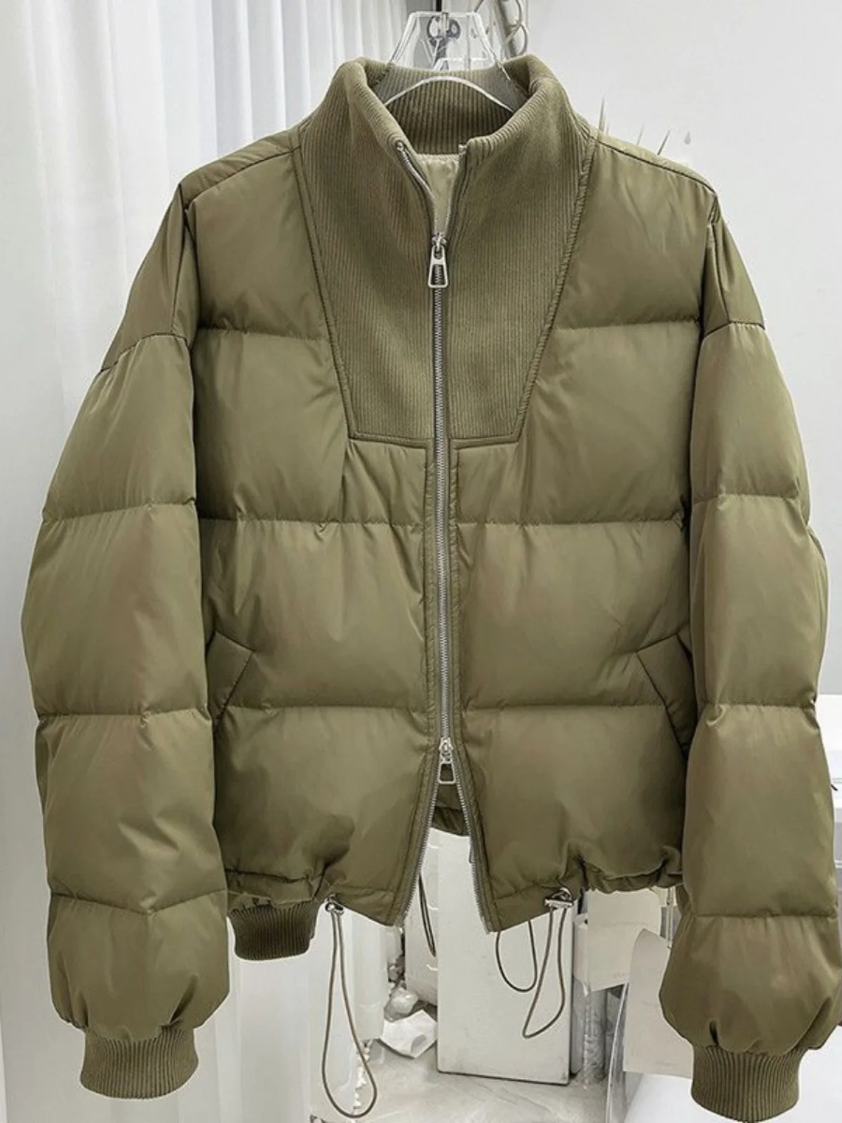 

Dongda Gate Short Puffer Jacket Women's Loose Thickened Bread Coat Outerwear Cotton Clothes Straight Leg Winter Coat