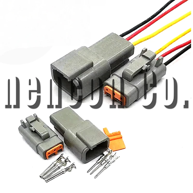 

1/5/10/20 set DTM 3 Pin connector DTM06-3S DTM04-3P Male or Female Auto Waterproof Connector Excavator Sealed Plug