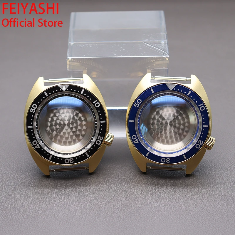 41mm Golden PVD Watch Case Parts Sapphire Glass For Abalone Seiko NH35 NH36/34/38 4R36 Movement 28.5mm Dial 316L Stainless Steel