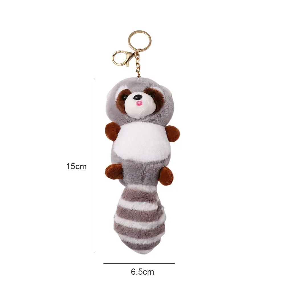 Raccoon Plush Pendant Stuffed Animal Toys Backpack Pendant Hanging Ornament Bag Accessories Fashion Jewelry Children Gift