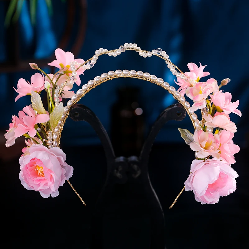 acessorio-de-cabelo-elegante-estilo-antigo-com-borlas-coroa-de-flores-e-tiara-mae-maria-para-hanfu-e-estilo-florestal
