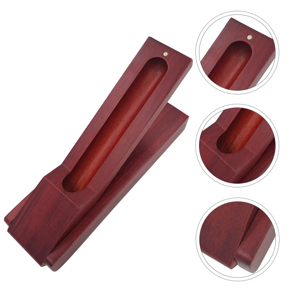1Pcs Flip Top Wooden Pencil Case Retro Stationery Box for Students Office Desk Home Decor Tool Storage Natural Wood Grain
