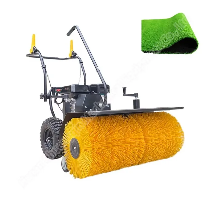 

Grass Surface Cleaning Multi-purpose Lawn Grooming Snowplow Turf Brushing Machine 6.5hp Mini Snow Sweeper