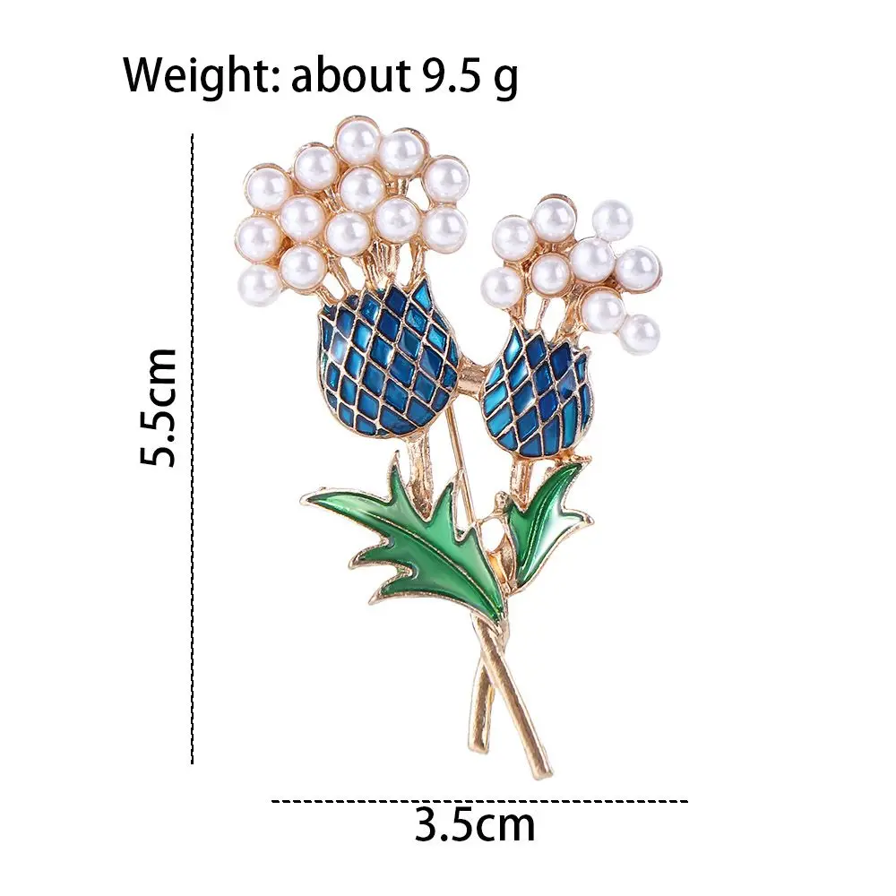 Rhinestone Bouquet Women Flowers Elegant Collar Fashion Thistle Tree Brooch Pineapple Tree