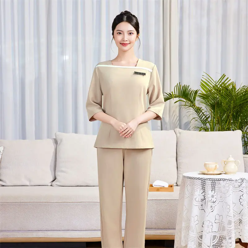 

Профессиональная стильная униформа для женщин, эстетический салон красоты, спа, отель, официант, эстетический стол, массажный стол для ногтей, косметолог, кафе, рабочая одежда