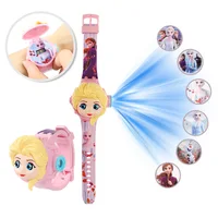 3D Cartoon Stitch Kids Watches For Girls Projection Mickey Children Watch Digital Clock Gift 4