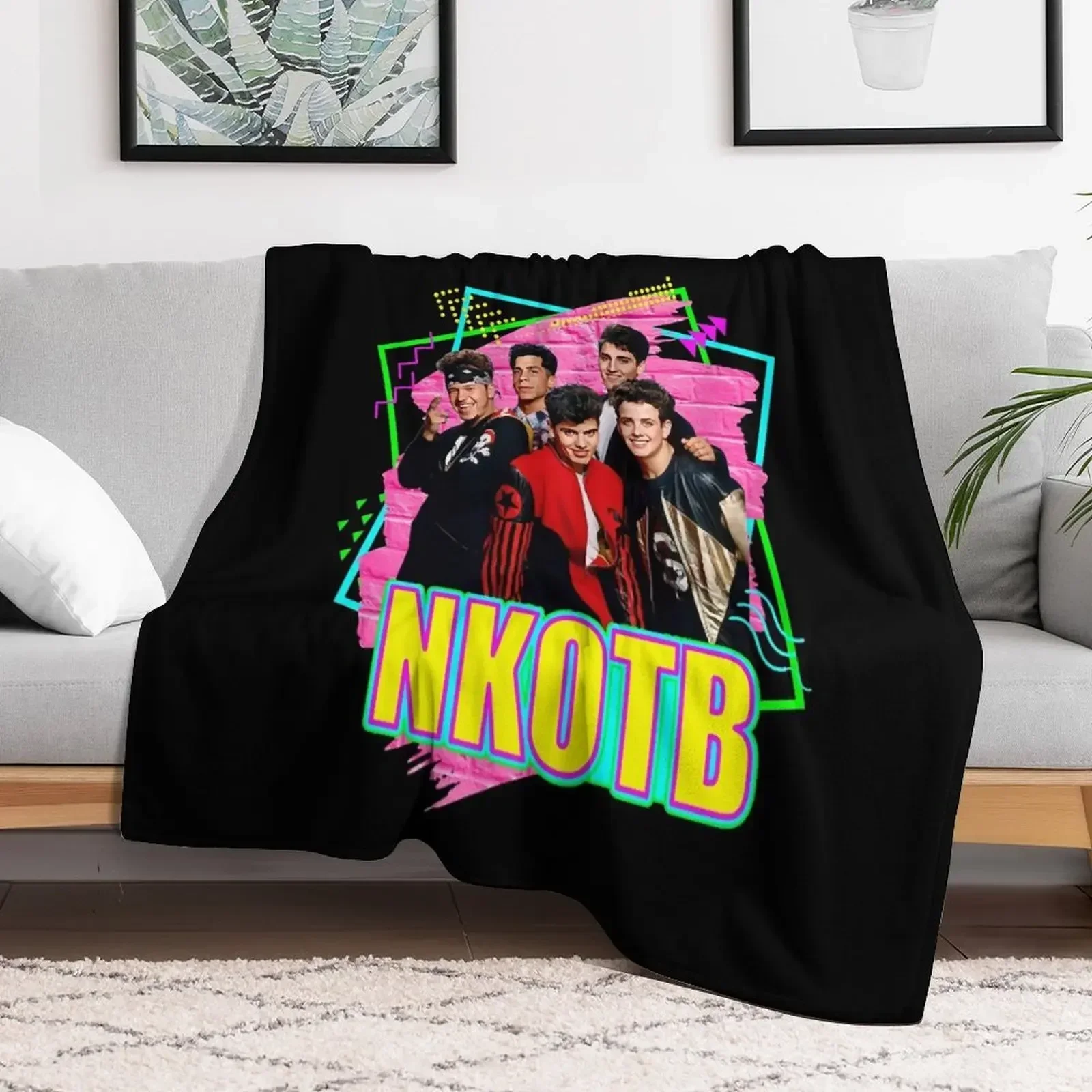 

NKOTB Music Classic T-Shirt Throw Blanket Flannel Tourist Blankets