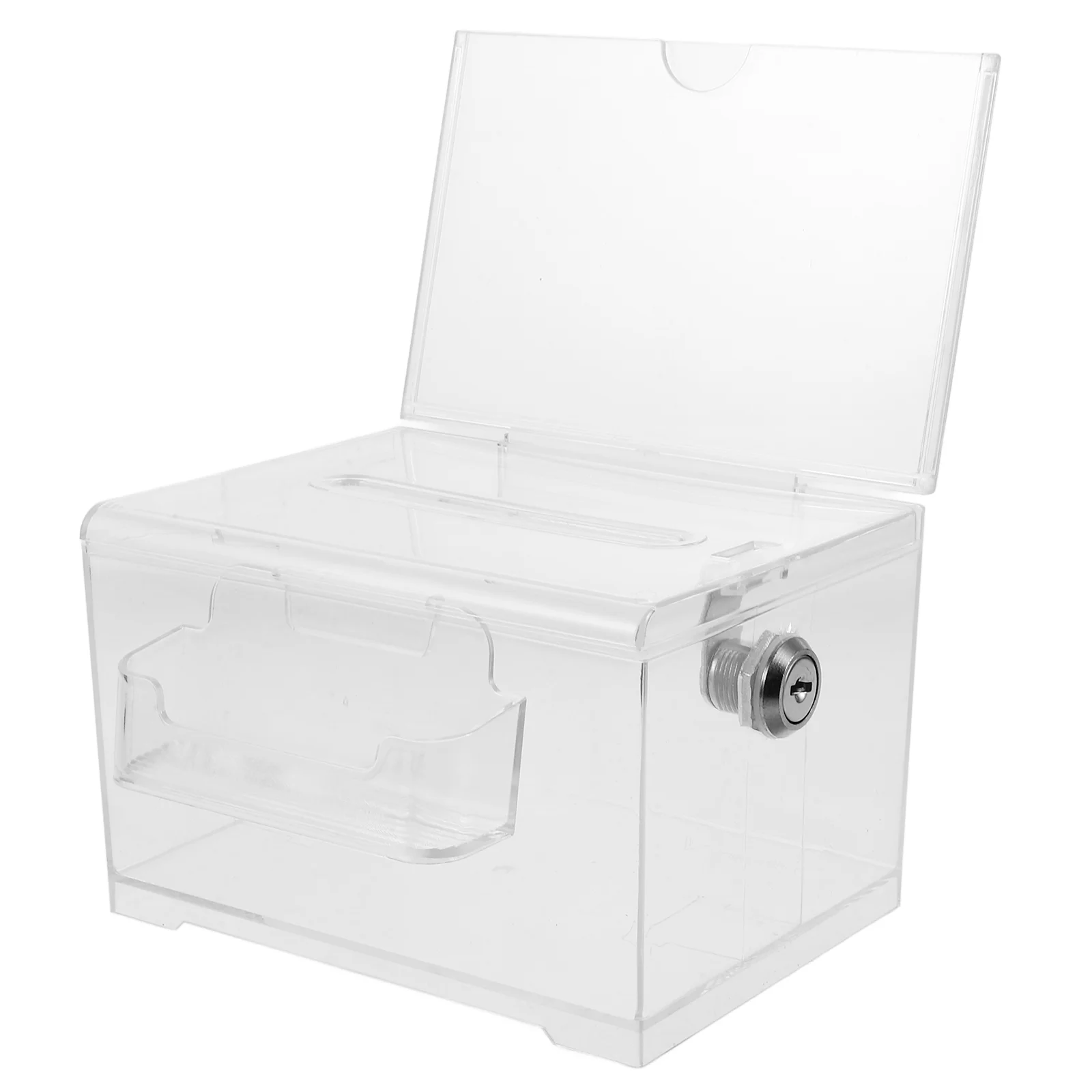 

Ballot Box Donation Boxes for Money Fundraising Suggestion Raffle with Slot Clear Voting Acrylic Travel