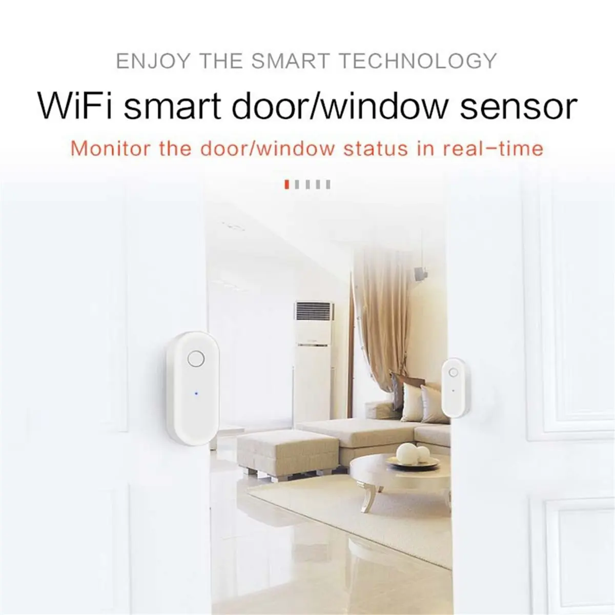 

Tuya Wifi Door Window Sensor Smart Anti-Theft Alarm Real-Time Alerts App Control Smart Home Security