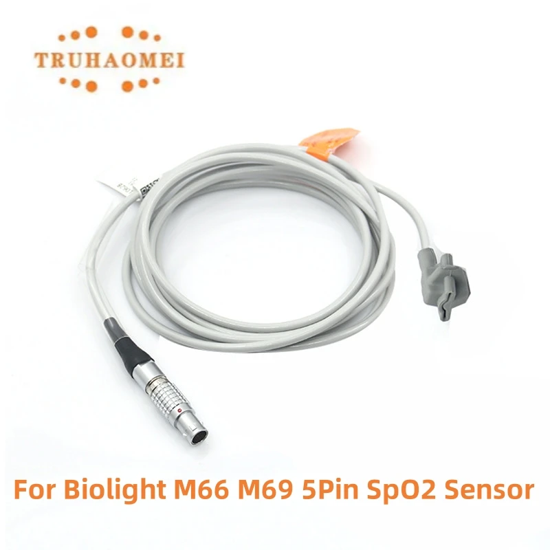 

Compatible Biolight M69/M66 5 Pin Pediatric Soft Tip Spo2 Sensor For BTL M69/M66