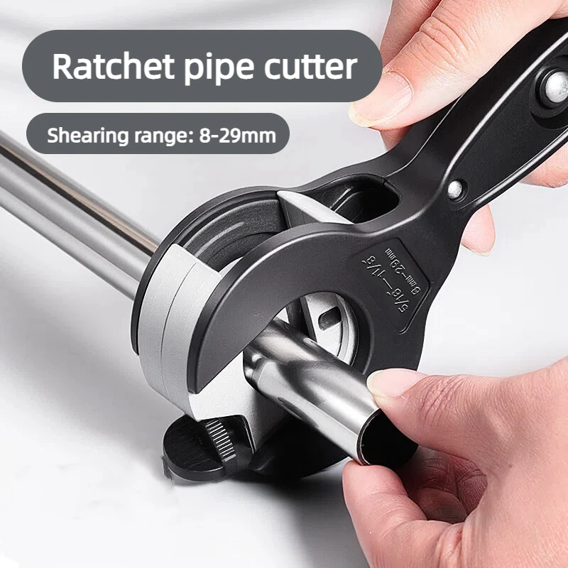 1PC Ratchet Tube Pipe Cutter For Cutting 8-29mm Metal Stainless Steel Copper Aluminium Ratchet Scissors Hose Cutting Hand Tools