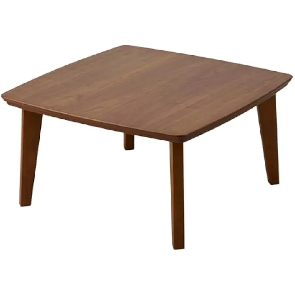 US-KLY Kotatsu Heater Table Low-Lying Dining and Work Desk (Square W29.5 xD29.5 xH15.4 Inchies, Brown)