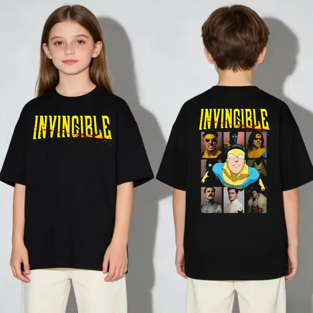 Hot Sale Short Sleeve Invincible Variant Graphic T Shirt 2026 Kids Oversized Cotton Summer Baby Print Unisex Plus Size Tops