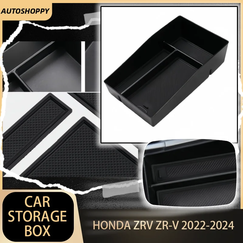 

For Honda ZRV ZR-V 2022-2024 ABS Car Armrest Box Storage Box Tray Central Console Holder Container Organizer Interior Acc