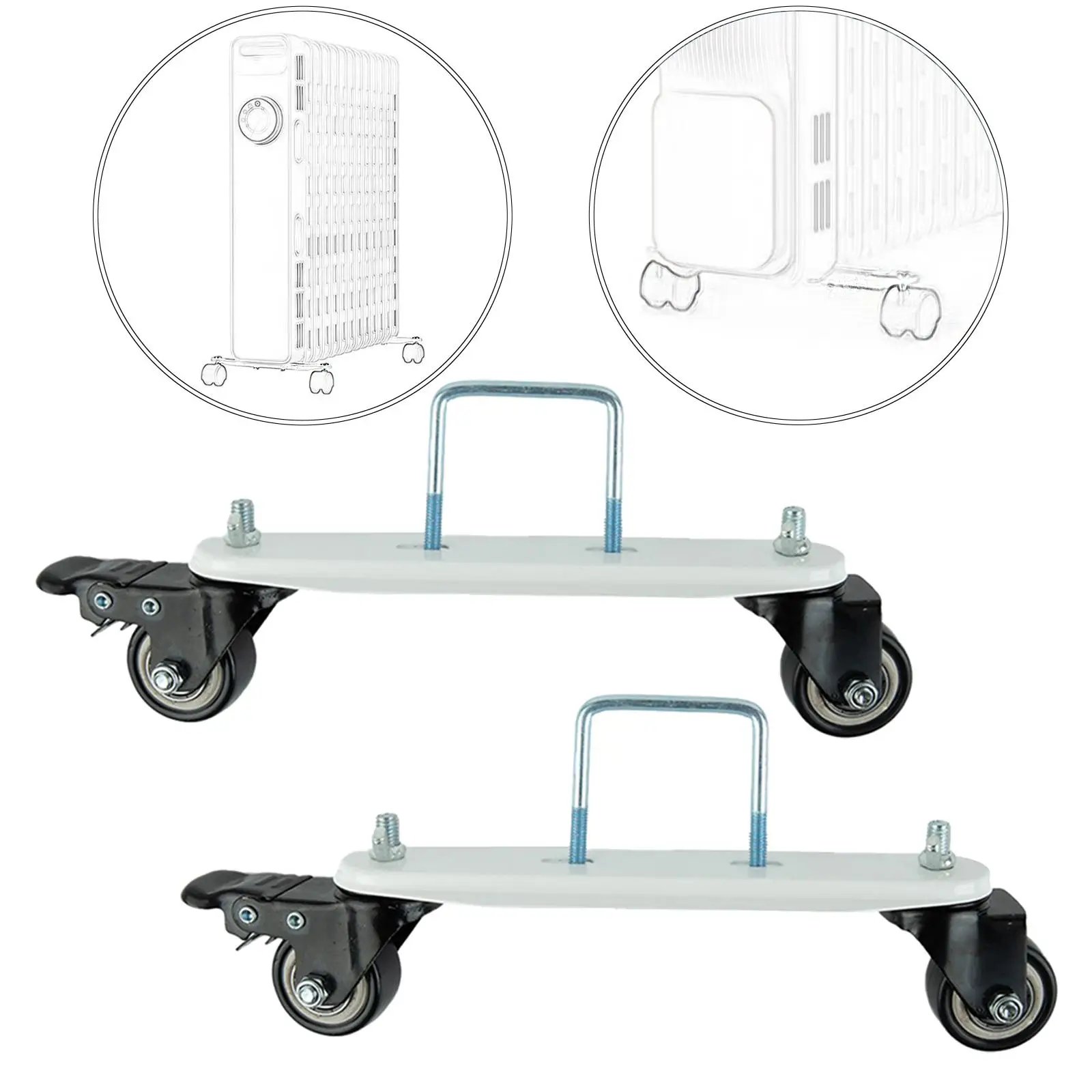 

2x электрический нагревательный масляный нагреватель, опорный держатель, аксессуар отверстия до расстояния отверстия 4,2 см, углеродистая сталь, универсальный с тормозным колесом