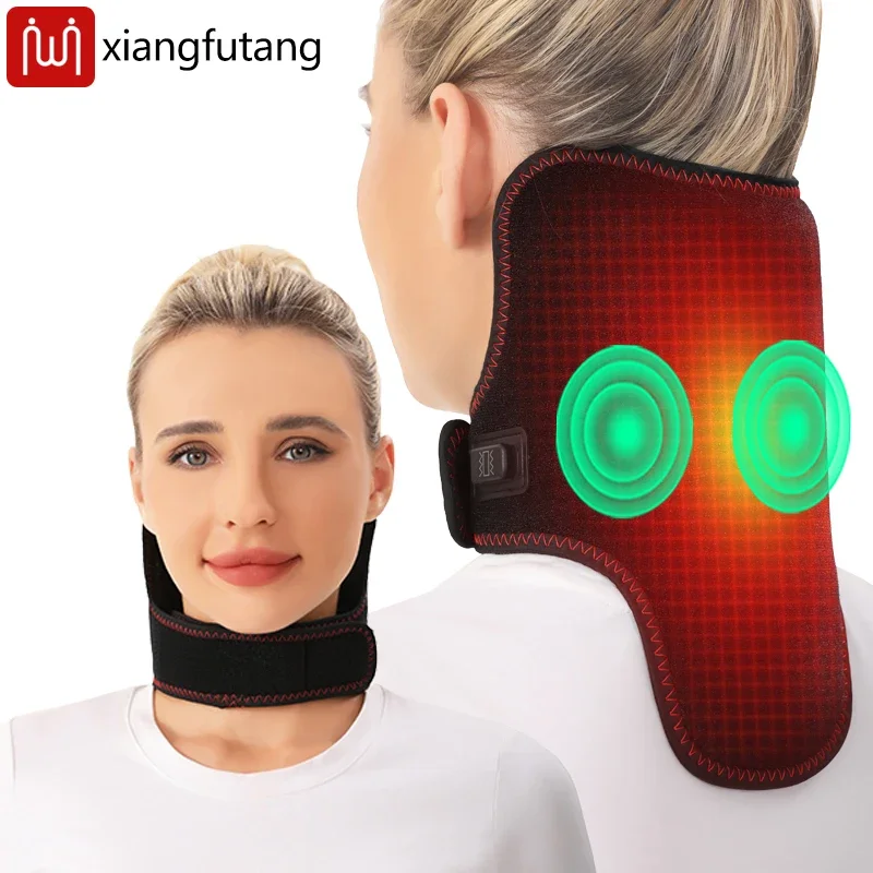 

Heating Neck Support- Vibration Massager Hot Compress Relieves Joint Pain Discomfort overuse injury 3-Level Timer USB Port warm