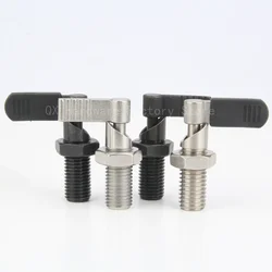 QX226 Retractable Carbon or Stainless Steel L-handle Indexing Plungers with Grip and Lock-Out Nuts