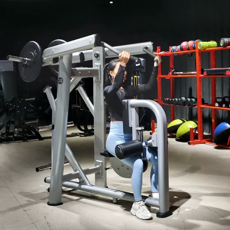 Plate Loaded High Row Machine, Commercial Back Latissimus Dorsi Bodybuilding Gym Training Equipment