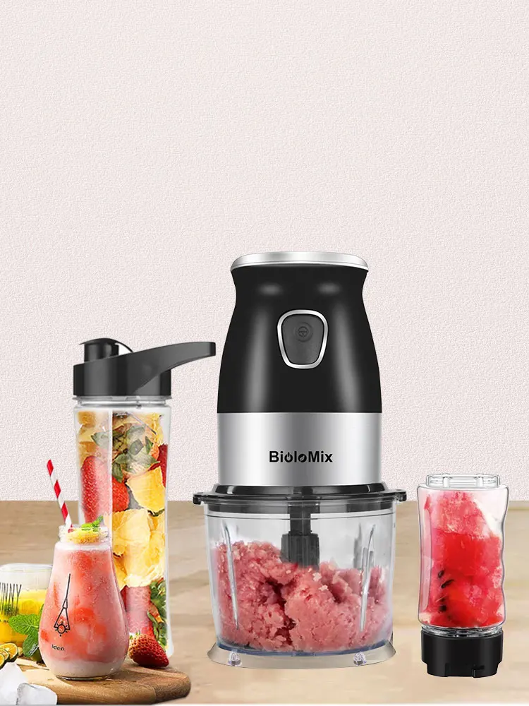BioloMix 500W mélangeur Portable sans BPA 600ml mélangeur personnel avec bol hachoir hachoir hachoir à viande fabricant d'aliments pour bébés