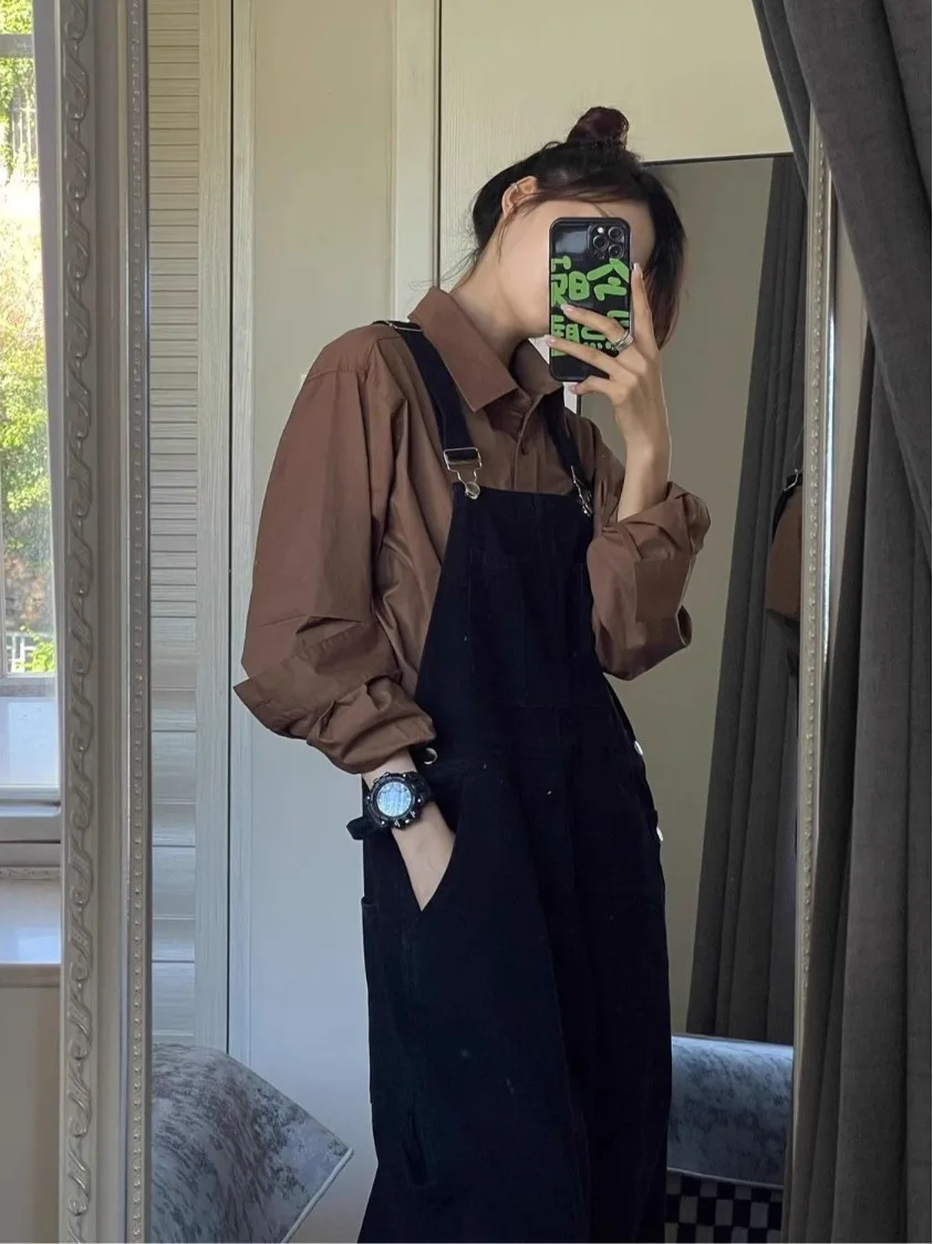 Casual Lose Lange Sve Kaffee Farbe frauen irt Frühling Herbst Neue Sle Design Sinn Faul Wind Abnehmen Top