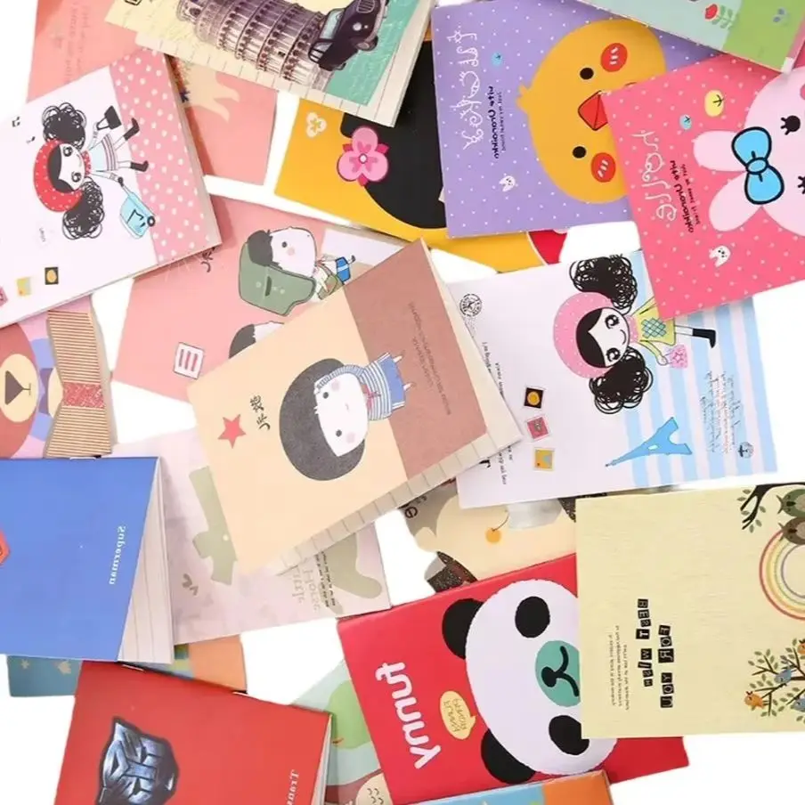 30 Pcs Small Book Cute Small Gift Wholesale Portable Notebook Stationery Mini Notebook with Pocket Book