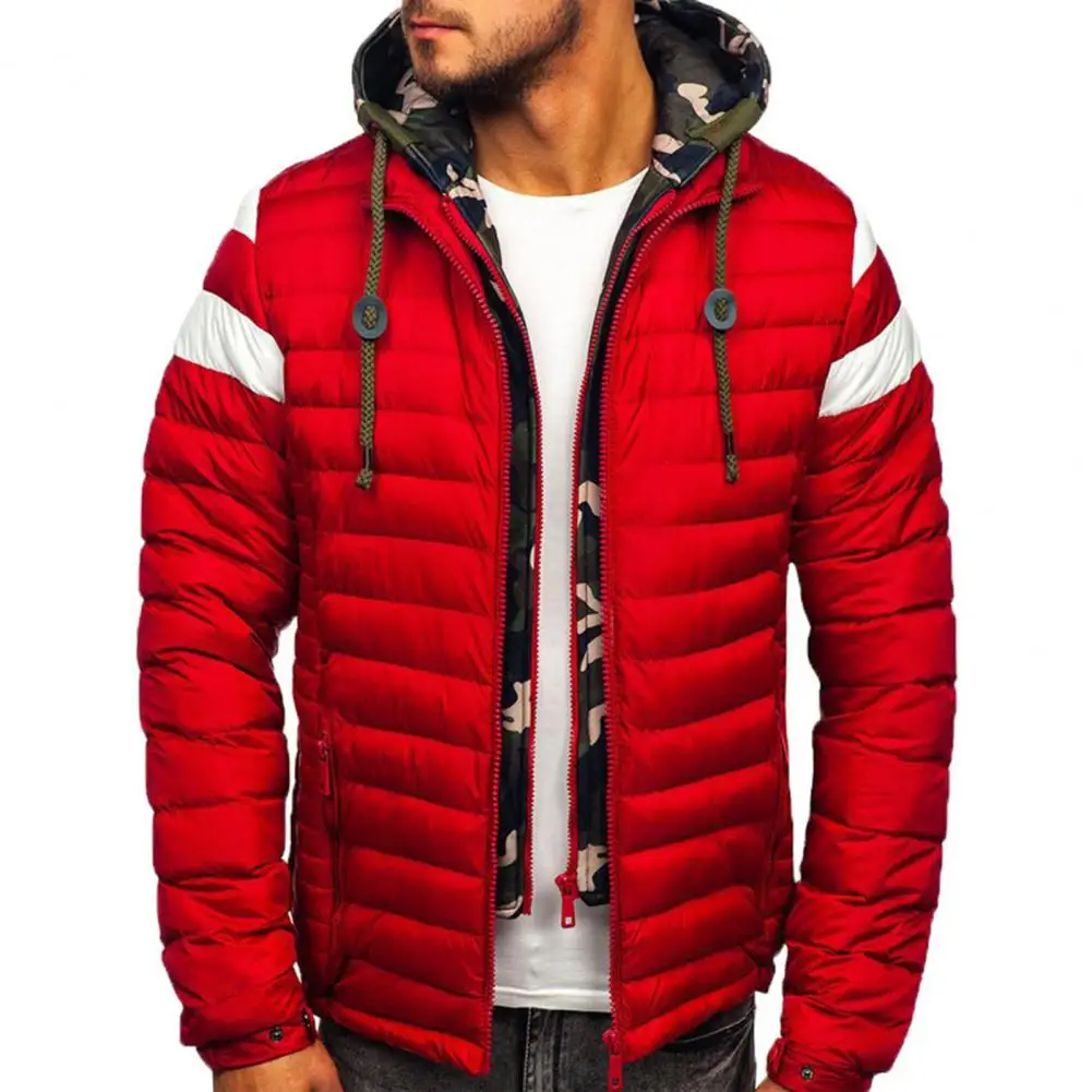 Men Winter Parkas Fashion Solid Hooded Cotton Coat Jacket Casual Warm Clothes Mens Overcoat Streetwear Puffer Jacket