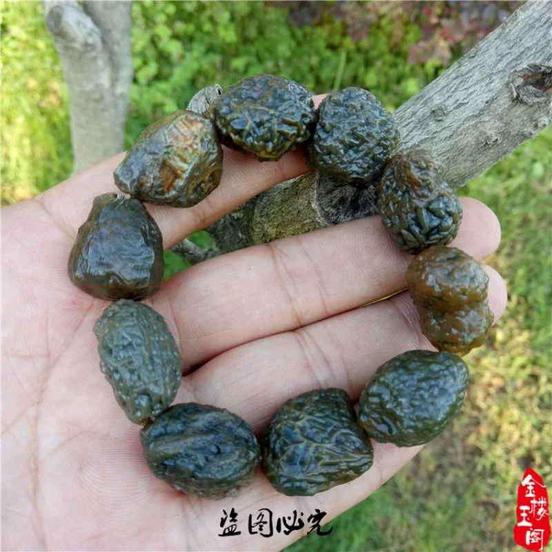 Wholesale Jewelry Inner Mongolia Alashan Gobi Material Tendon Stone Raisin Hemp Skin Agate Bracelet