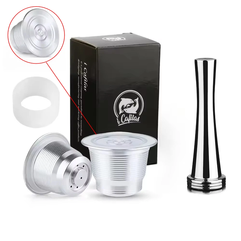 New Icafilar for Nespresso Coffee Capsule Reusable Espresso Steel Coffee Pod Filters for Mini C30 D30 & Pixie Coffee Maker
