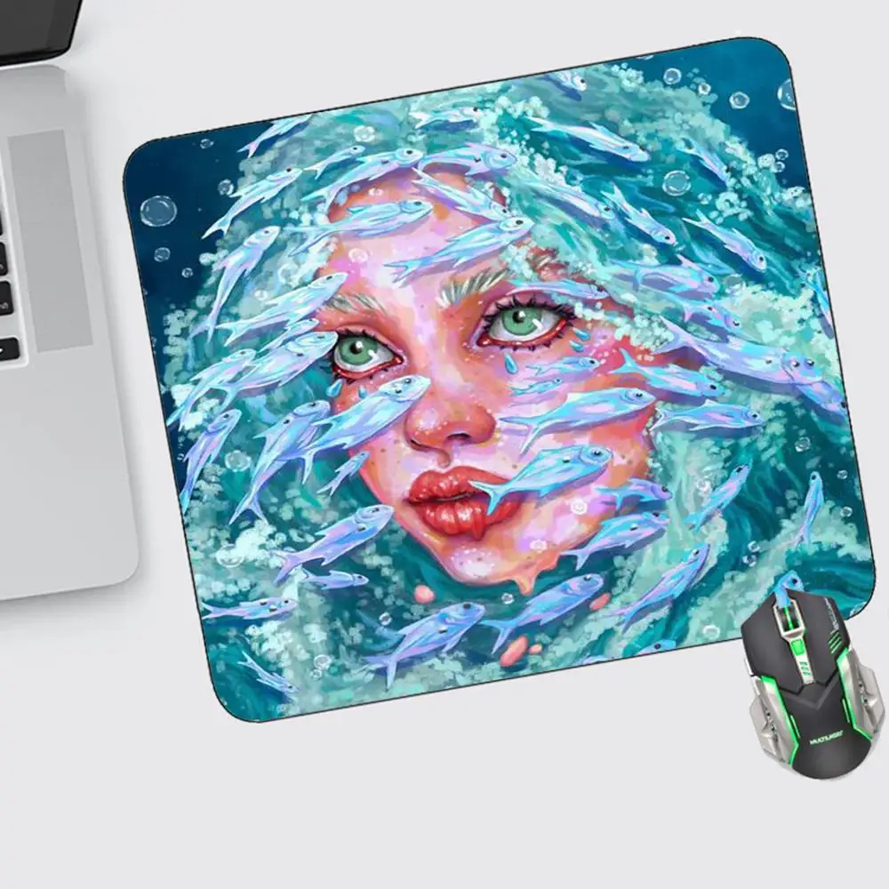 

Eunpyon Art Mouse Pad Small Gaming Accessories Keyboard Computer Offices Desk Mat Pc Gamer Non-slip Rubber Mousepad