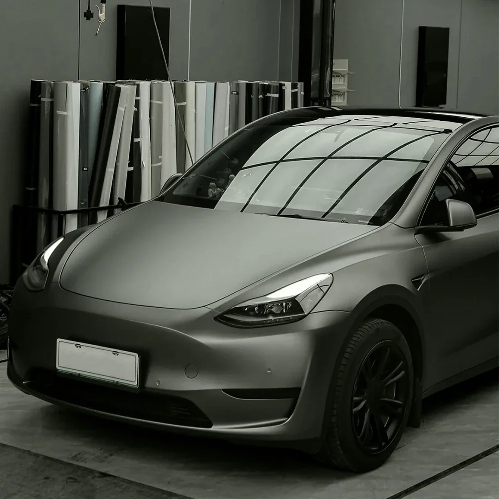 1.52/3/16.5m Matt Mountain Ash Grey Vinyl Film Car Sticker Waterproof DIY Motorcycle Automobiles Car Styling Wrap Roll Accessory