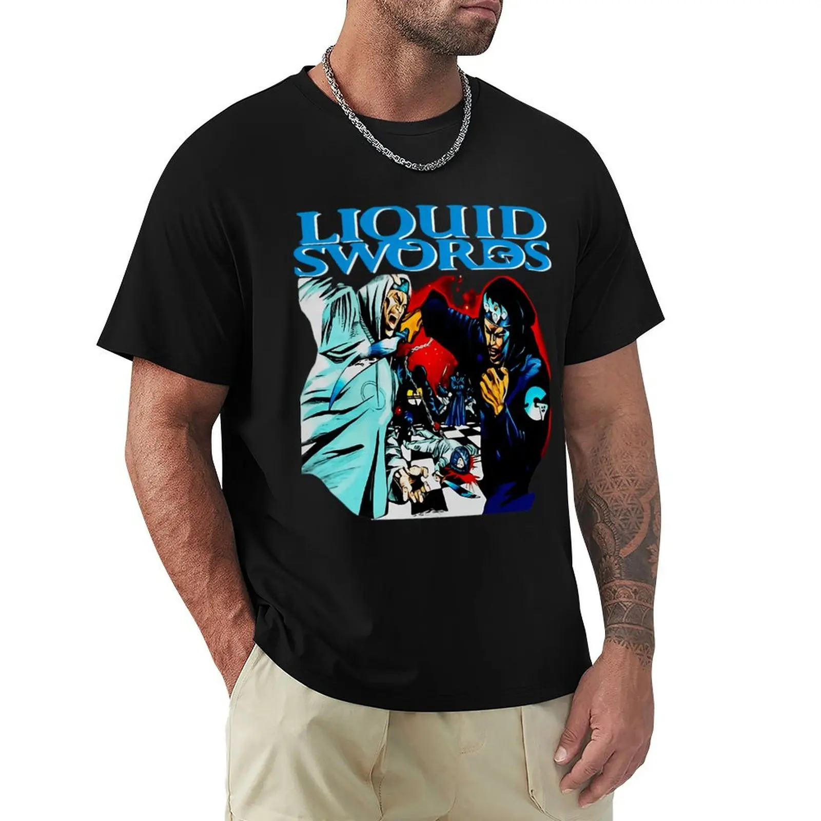 Liquid-Swords T-Shirt Casual Soft Cotton Short Sleeve Tee
