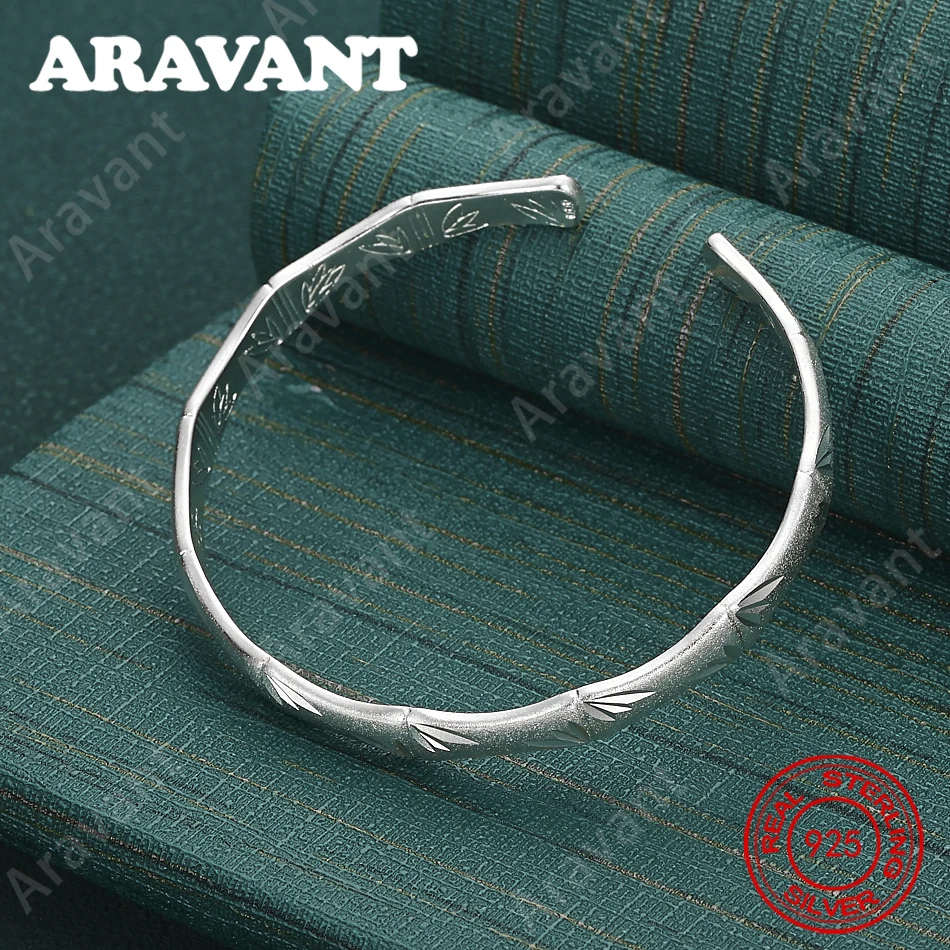 

925 Sterling Silver Bamboo Bracelet - A Unique And Versatile Gift For Women, Perfect For Formal Occasions And Occasions.