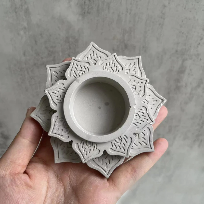 Barattolo di candela in cemento stampi in Silicone vaso di fiori succulente rotondo fai da te resina