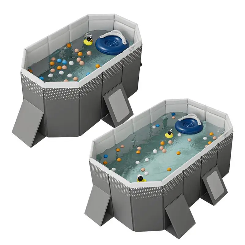 Imagem -06 - Piscina Familiar Quadrada ao ar Livre Dobrável Piscina Infantil Não Inflável Quintal de Jardim com Emissário 16 m 18 m