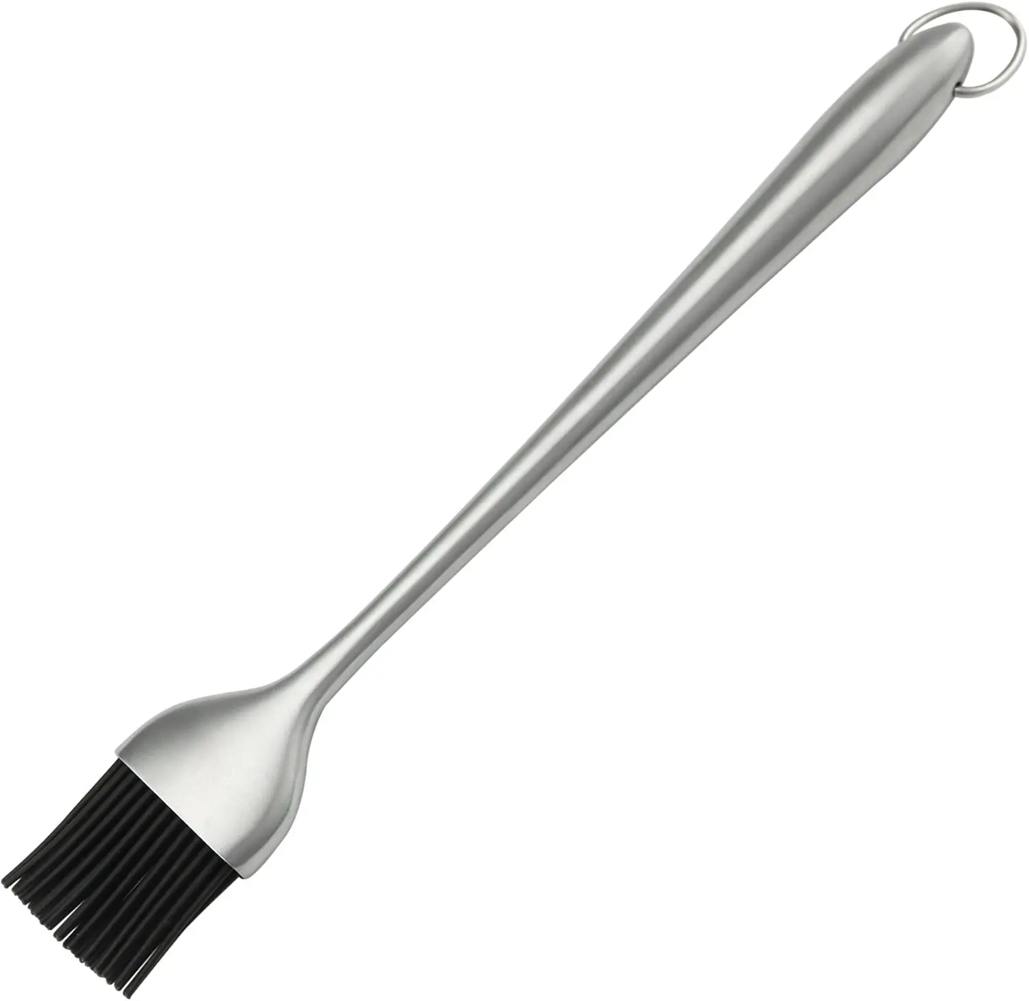 

Heavy-Duty BBQ Basting Brush with Silicone Bristles and 12-Inch Stainless Steel Handle for Easy Grilling, 5-Year Guarantee