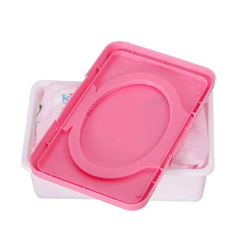 Wipes Plastic Storage Baby Wipes Dispenser Stain Resistant Dust-proof With Lid Non-Slip Wipes Box Holder For Bedroom