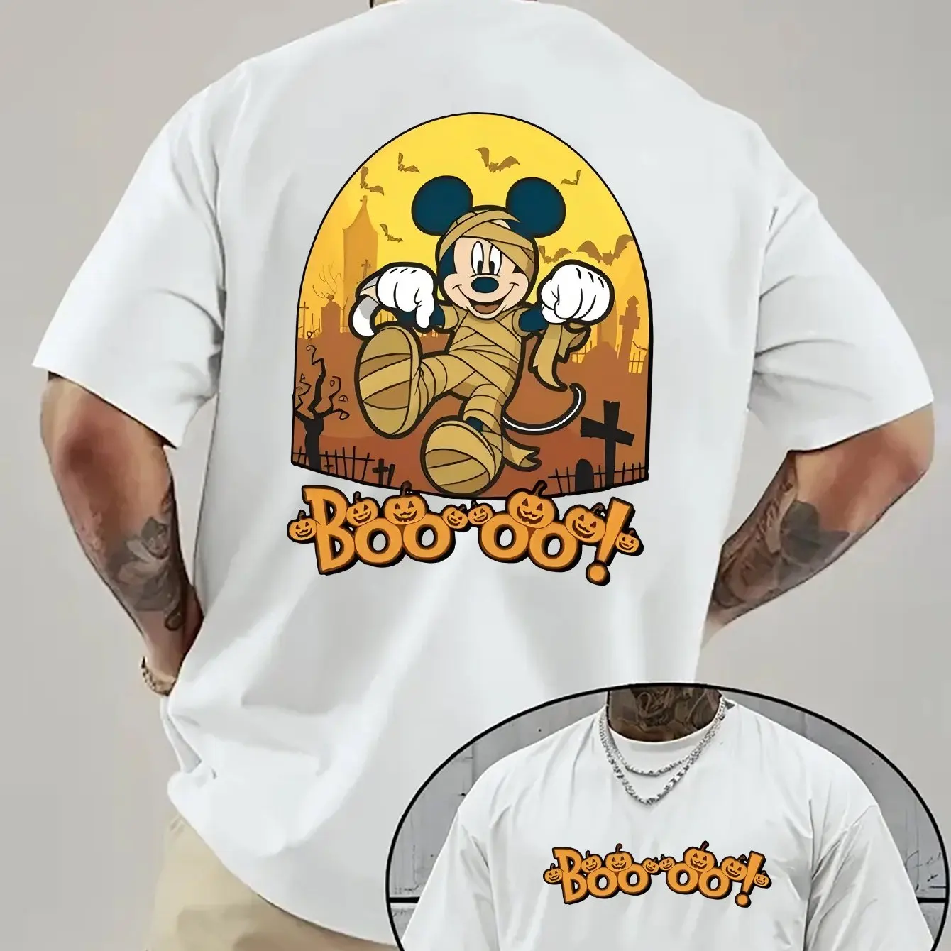 Disney Topolino Ragazzo Ragazza T-shirt estiva Famiglia Genitore-figlio Abbigliamento Casual Allentato Oversize Manica corta Uomo e donna