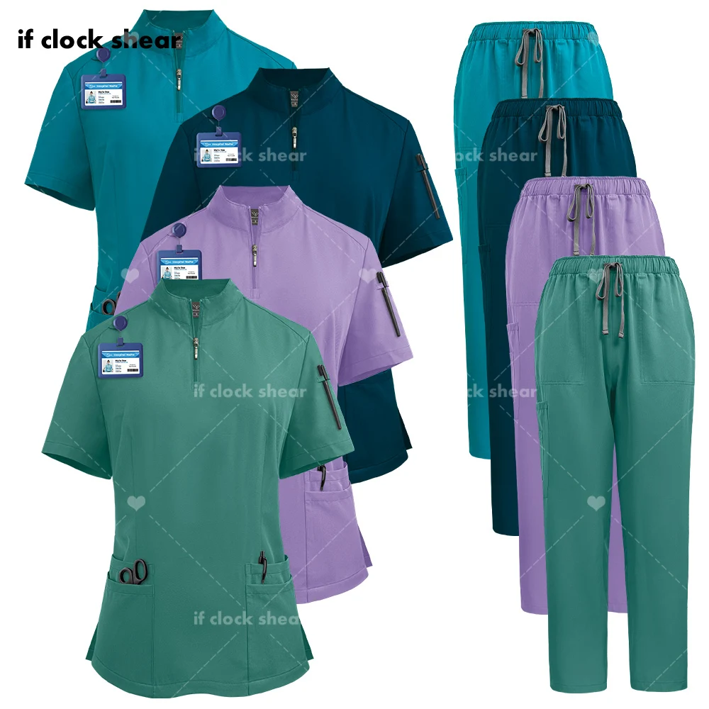 

Multicolour SPA Beauty Uniforms Scrubs Medical Uniforms Women Pet Veterinary Working Clothes Unisex Dentist Clinic Nursing Sets