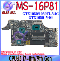 MS-16P81 Mainboard For MSI GL63 8SC MS-16P8 MS-16 Laptop Motherboard I5-8300H I7-8750H I5-9300H I7-9750H 100% Working