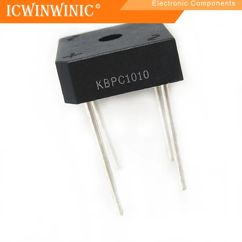 1piece Rectifier bridge stack KBPC1010 10A 1000V bridge stack square bridge single-phase bridge