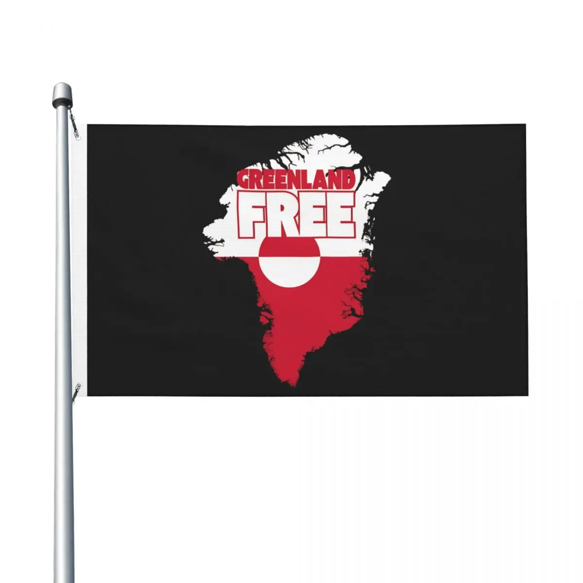 Greenland Free Flag 3x5 ft Graphic Flags Banner with 2 Grommets for Hanging For College Dorm Room Bedroom