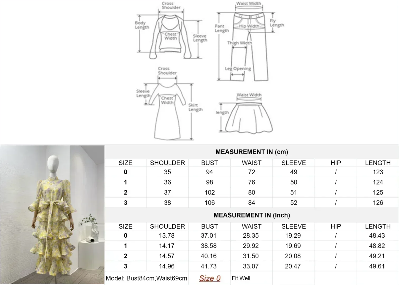 InjLinen-Robe mi-longue à volants à imprimé floral jaune pour femme, col roulé en cascade, nœud, haute qualité, nouveau, 2024