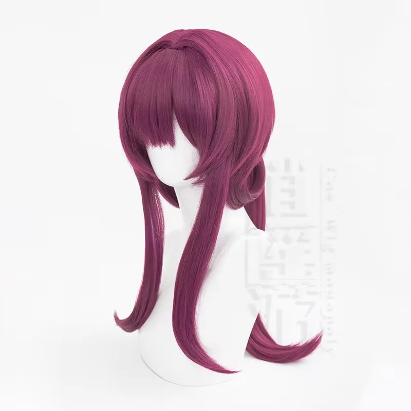 Game Honkai: Star Rail Kafka Cosplay Wig 50CM Long Purple Heat-resistant Synthetic Hair Halloween Party Cosplay Wigs+wig Cap