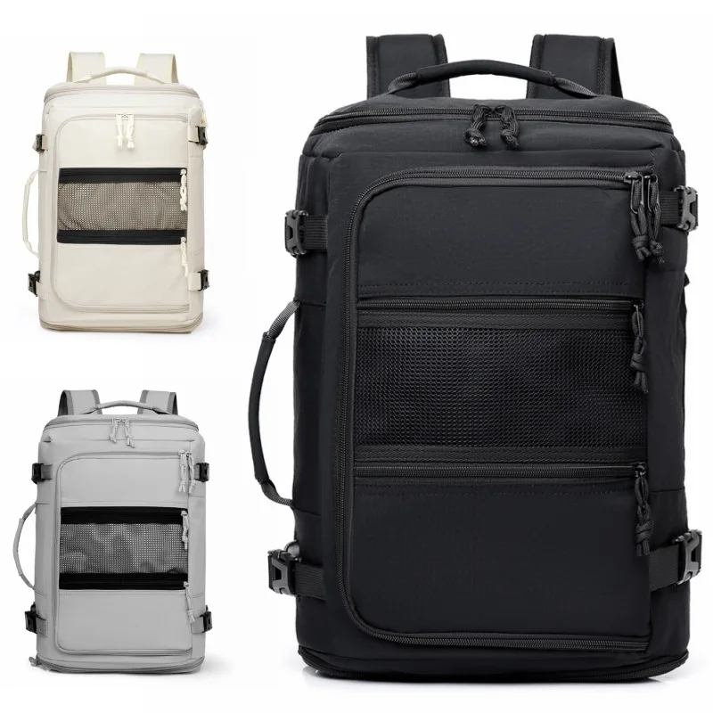 

USB спортивный рюкзак для спортзала, большой расширяемый уличный деловой чемодан для ноутбука, сумка для обуви, карман для сухого и влажного кемпинга, дорожная сумка