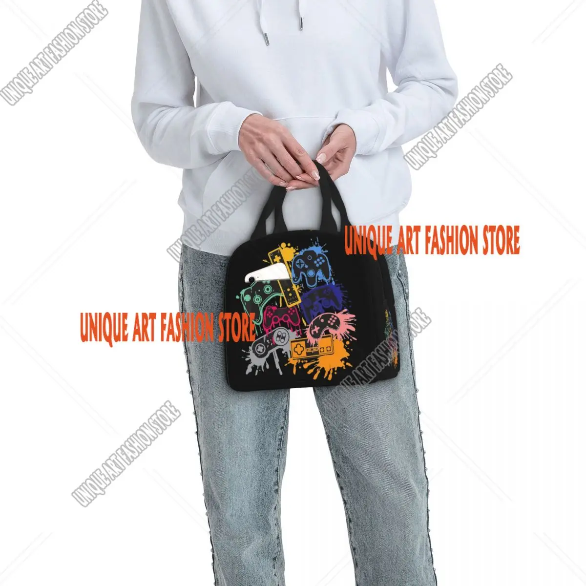 Controlla tutte le cose Controller per videogiochi Borse per il pranzo isolate Contenitore per pasti portatile Borsa termica Tote Lunch Box Borsa per alimenti