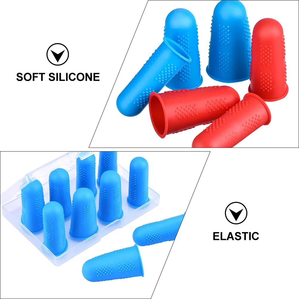 10 قطع من واقي إصبع السيليكون العازل الحراري غطاء الإصبع غير قابل للانزلاق وقابل لإعادة الاستخدام صديق للبيئة للرسم الطبي #1