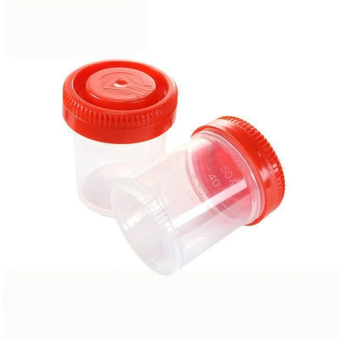 60ml disposable sampling cup sterile independent packaging sample cup screw mouth with scale sampling bottle specimen collection